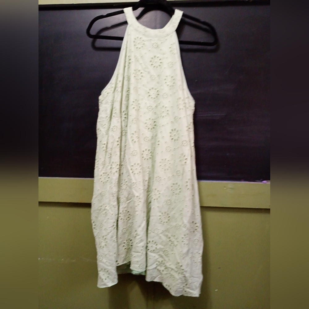 SHEIN Light Green Halter Midi Dress